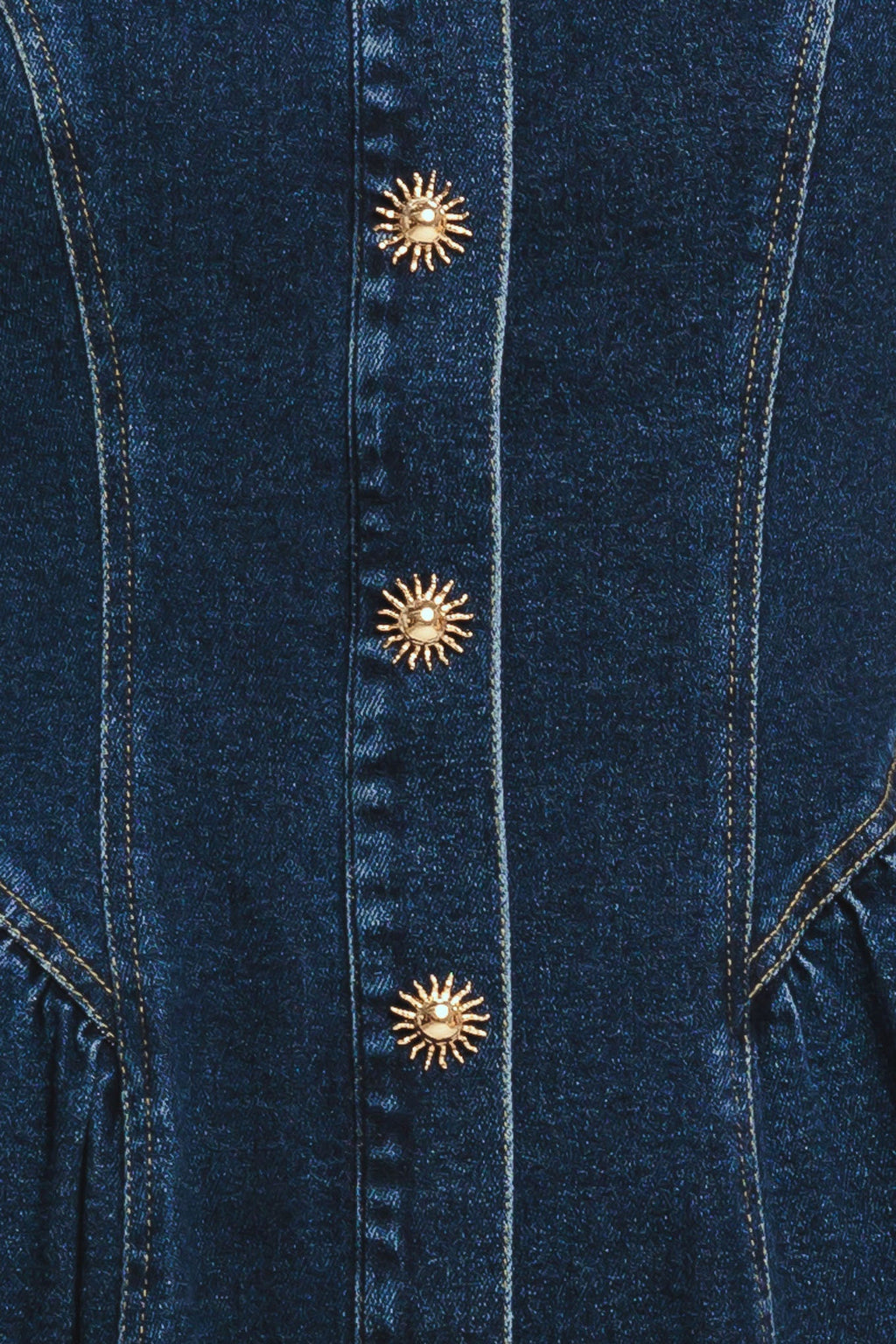 EFFORTLESS POLISH DENIM MIDI DRESS