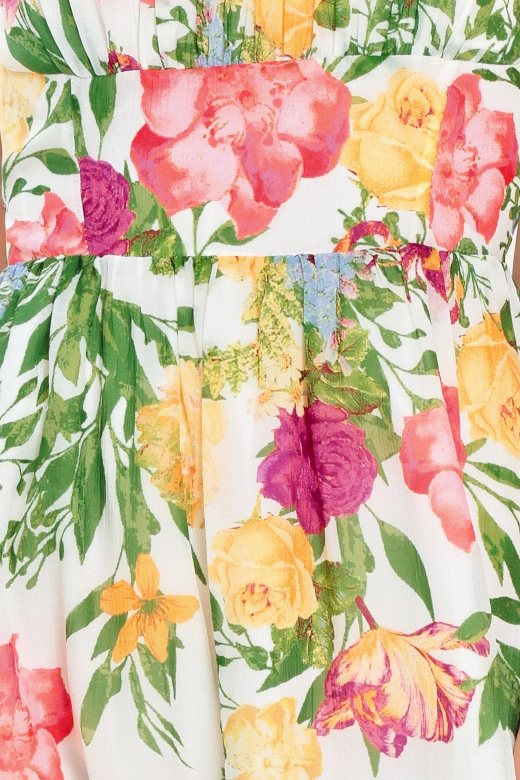 SHADOW FLORAL MIDI DRESS