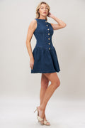 MODERN SWEET DENIM MINI DRESS