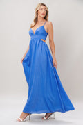 AZURE TEMPTATION BLUE MAXI DRESS