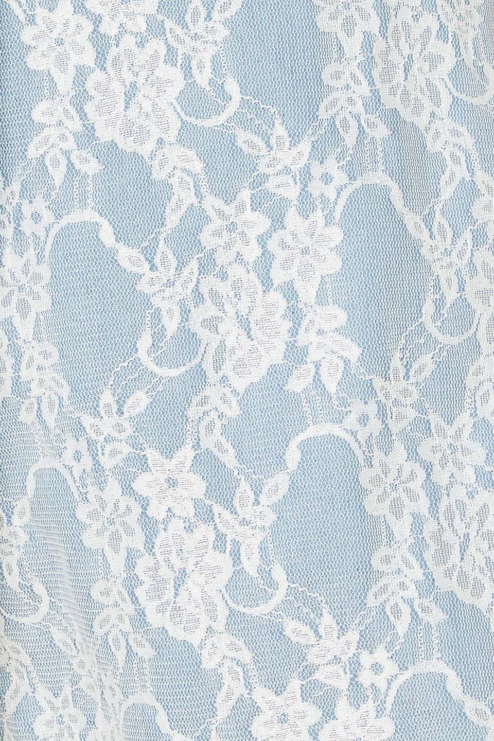 MOMENT MAKER LACE & DENIM ROMPER - BLUE