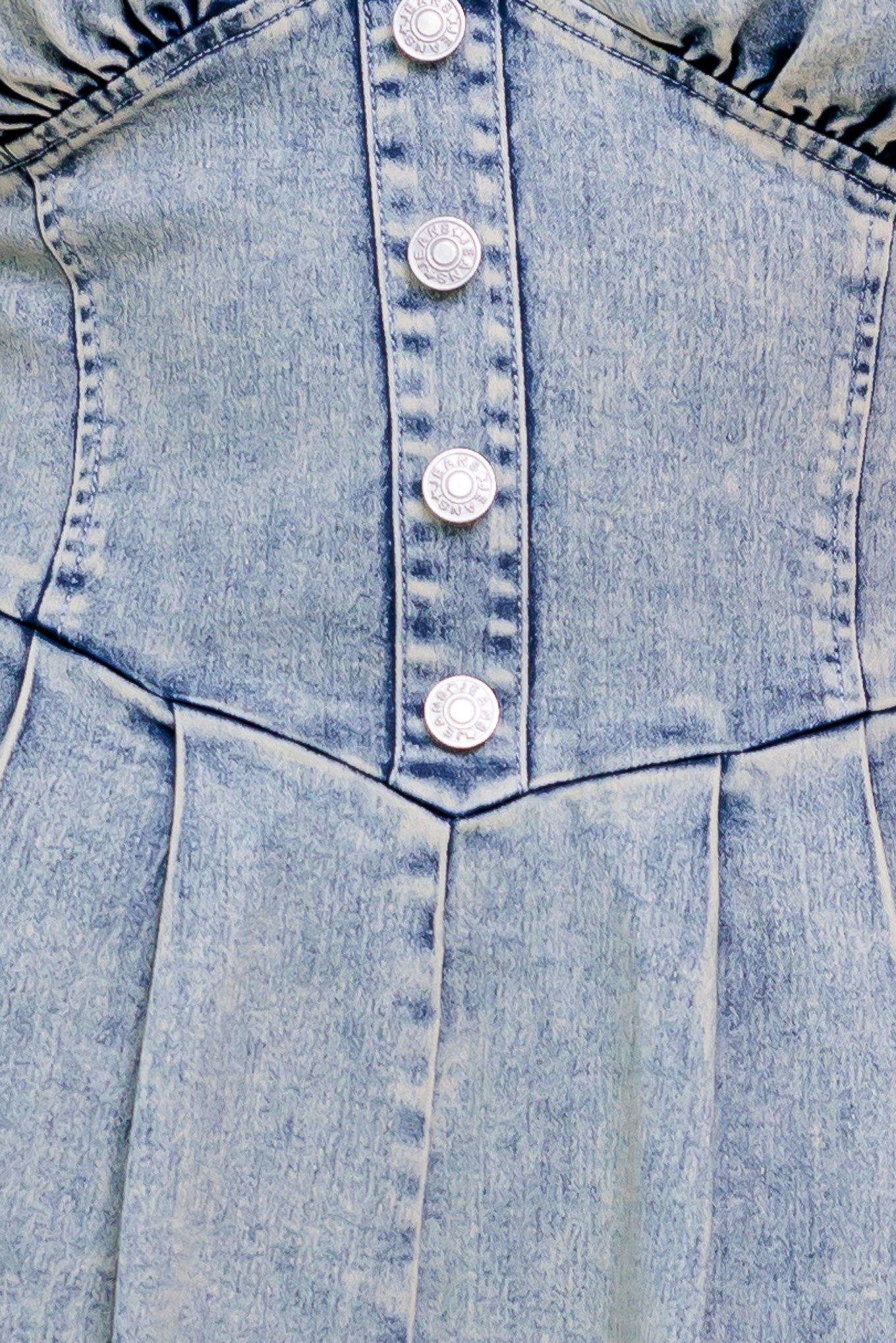 CORI ACID WASH DENIM ROMPER