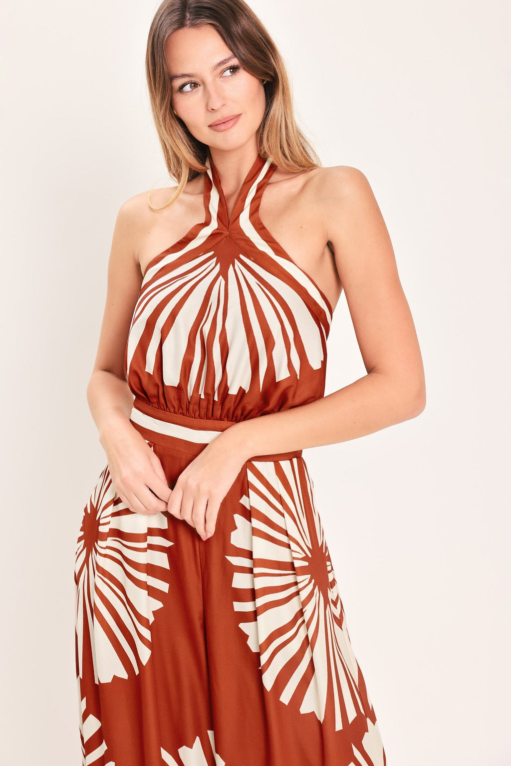 SUMMER RADIANCE TERRACOTTA JUMPSUIT