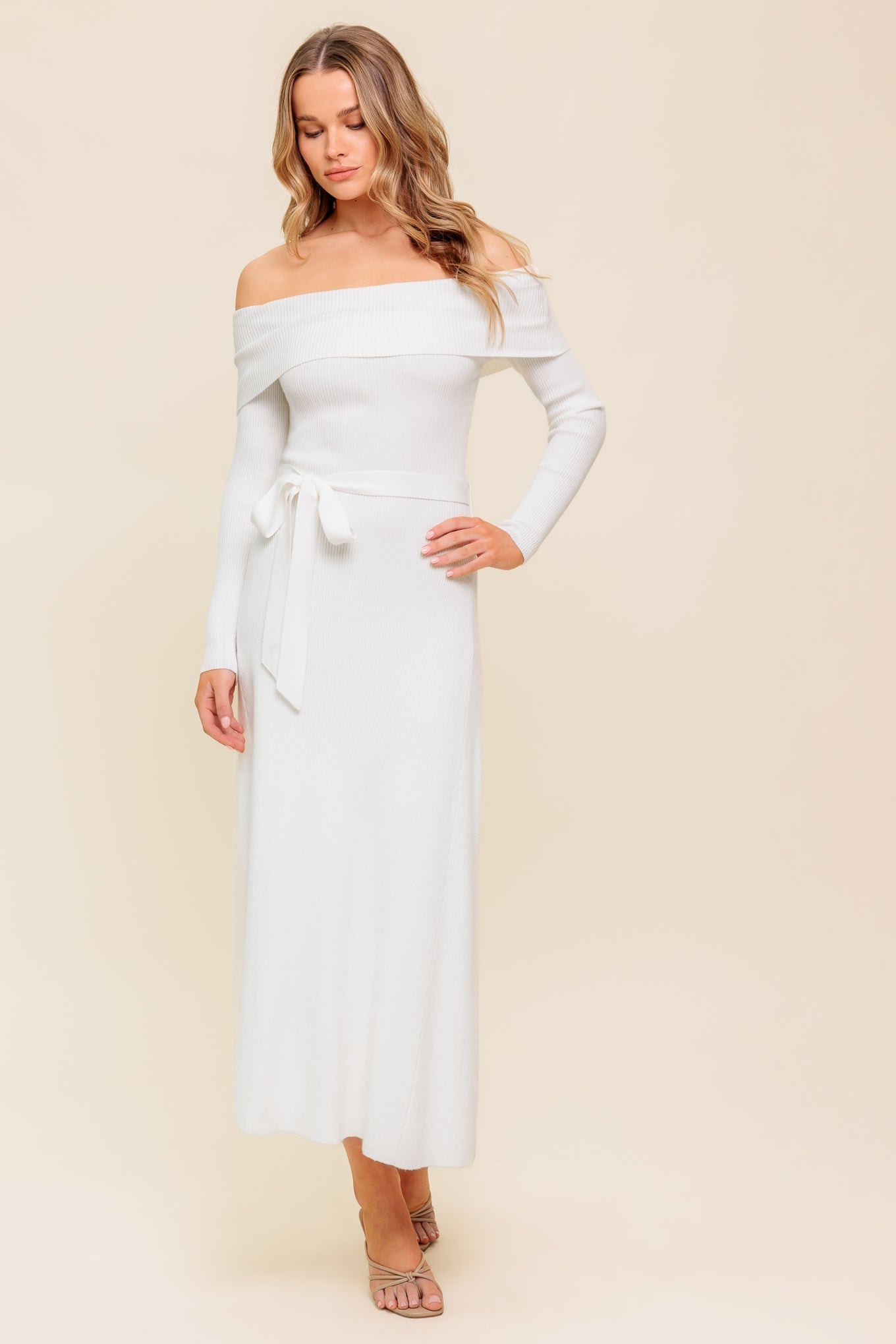 RUSTIC RETREAT - IVORY - SWEATER DRESS - FINAL SALE