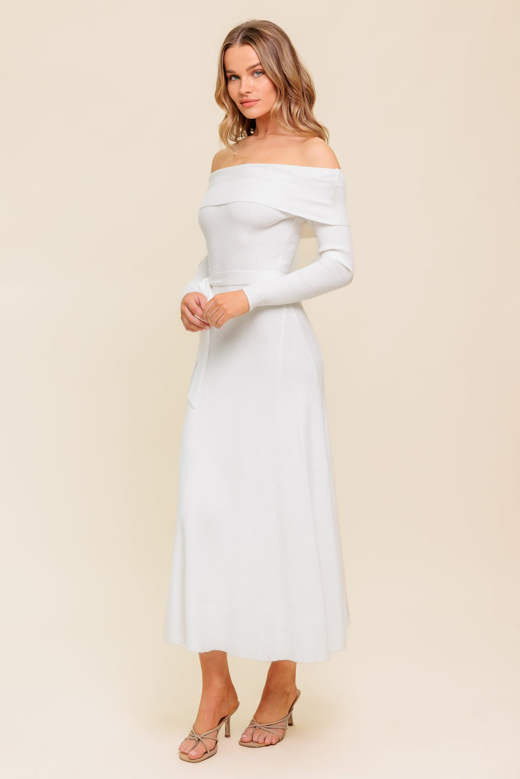 RUSTIC RETREAT - IVORY - SWEATER DRESS - FINAL SALE