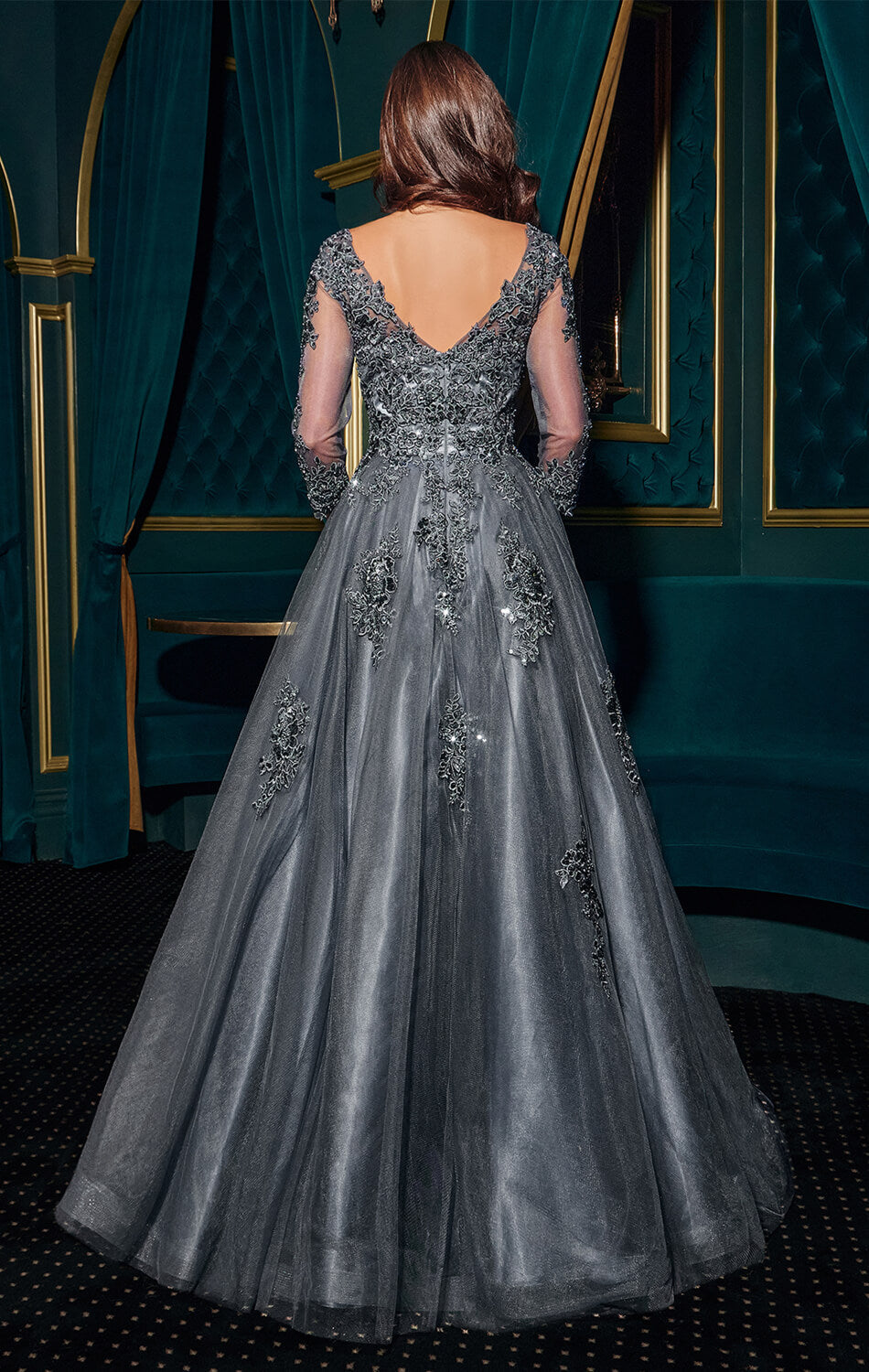 FRANCESCA GOWN - BALL GOWN WITH SLEEVES