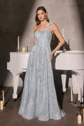 June A-line Gown - One Shoulder Floral Appliqu¨¦ Evening Dress
