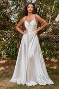Lottie Gown - Off White - SATIN A-LINE DRESS