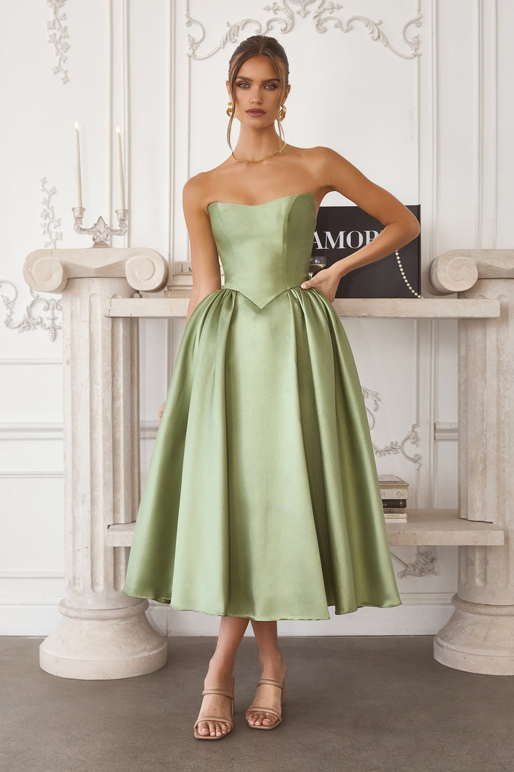 Talullah Midi Dress - Mikado Cocktail Dress