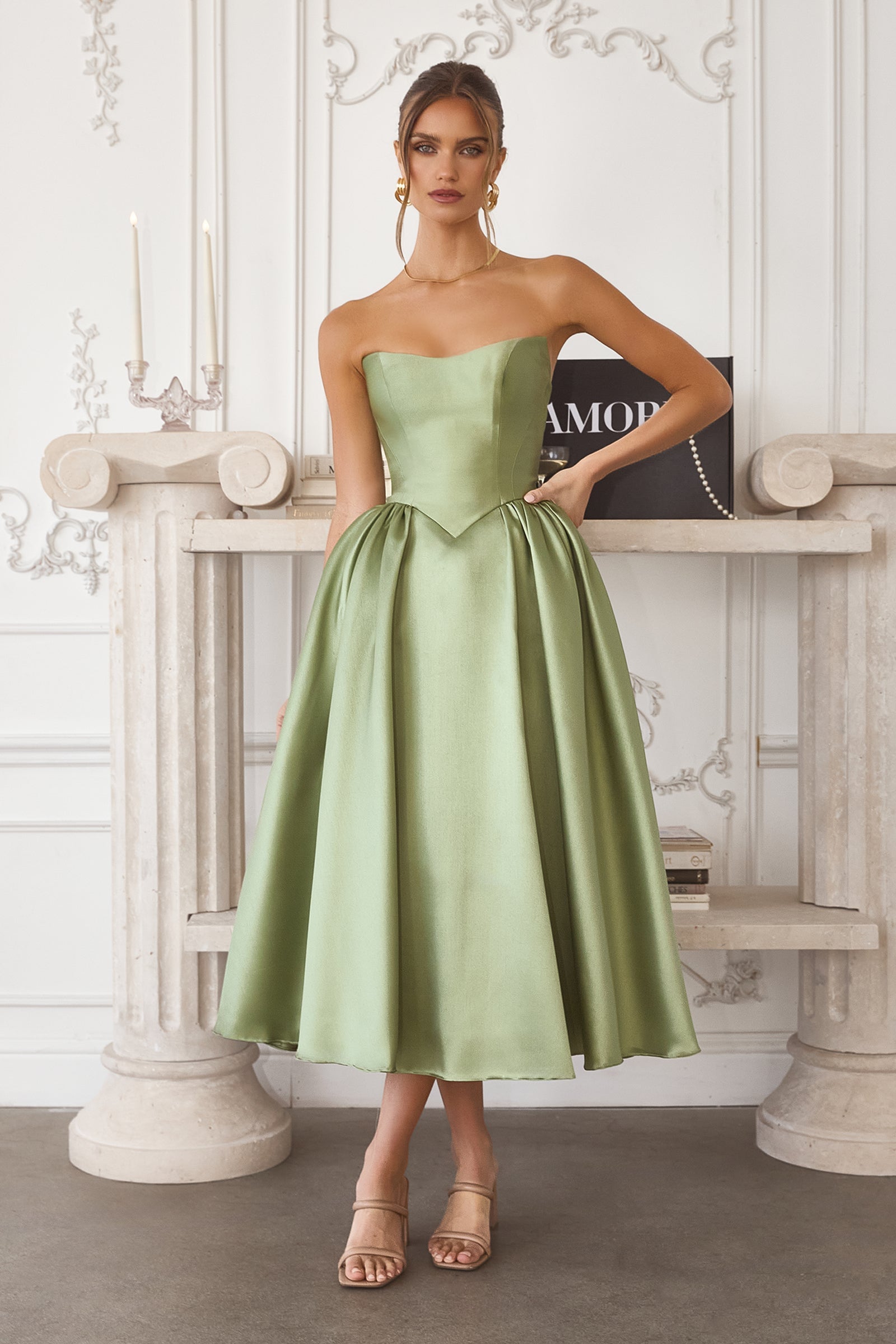 Talullah Midi Dress - Mikado Cocktail Dress