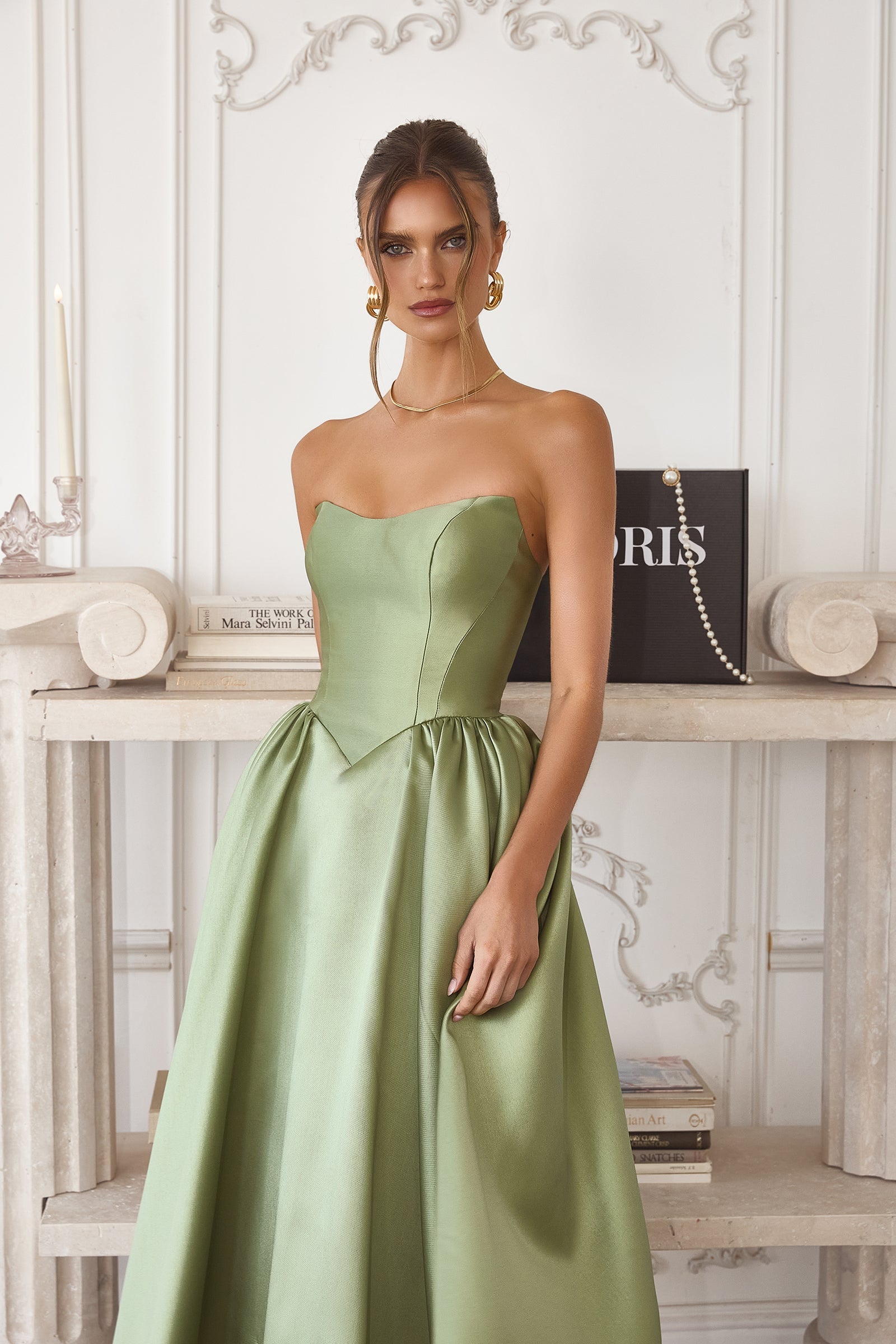 Talullah Midi Dress - Mikado Cocktail Dress