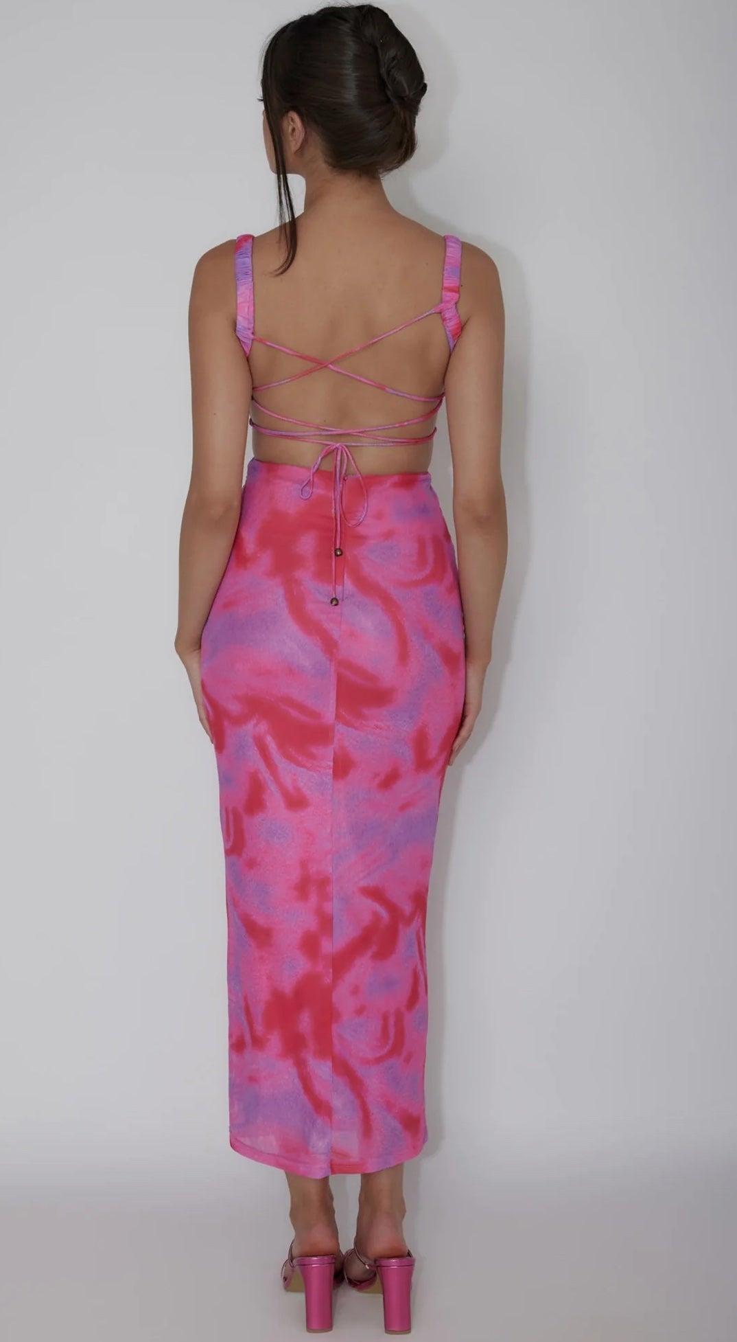 Size XS. Wanda Maxi Dress - Pink - FINAL SALE