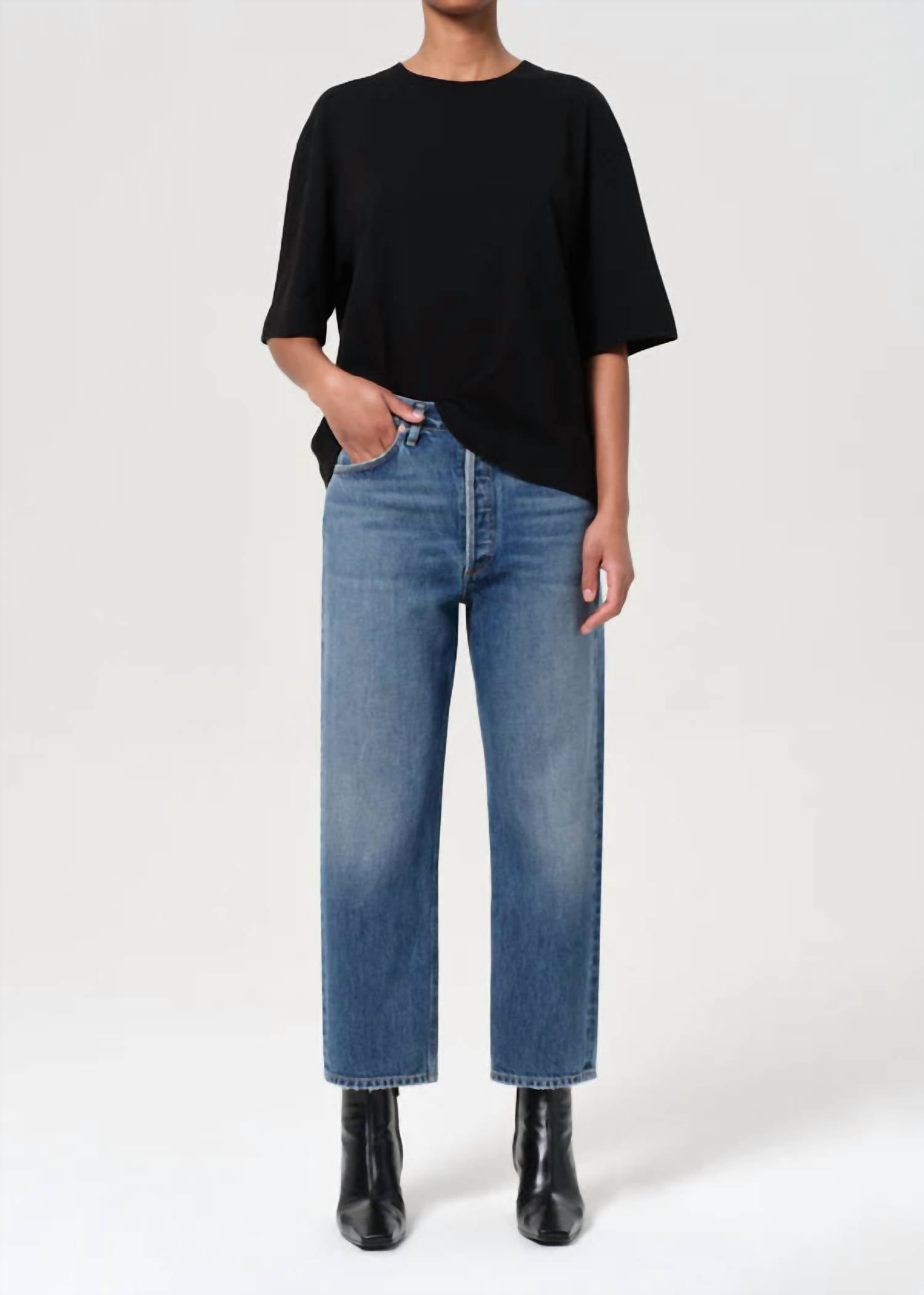 Agolde - 90's Crop Mid Rise Straight Jeans