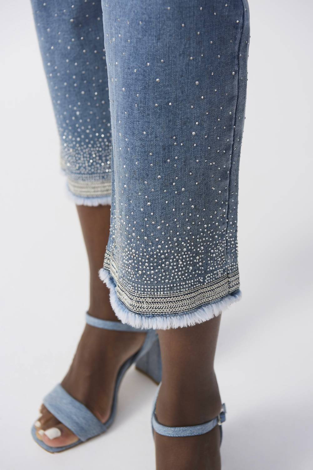 Joseph Ribkoff - Straight Crop Rhinestone Jeans