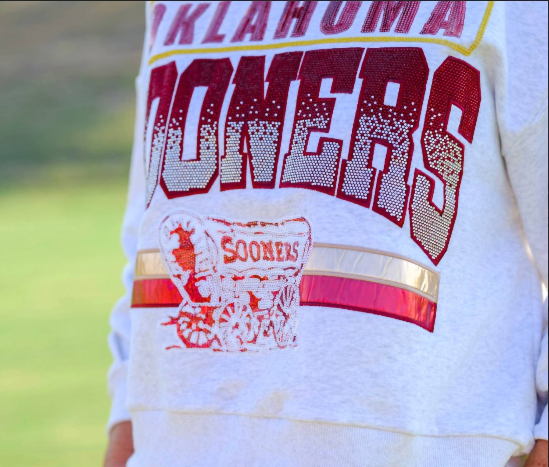 Queen Of Sparkles - Sooners Vintage Sweatshirt