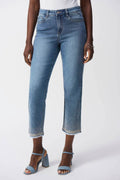 Joseph Ribkoff - Straight Crop Rhinestone Jeans