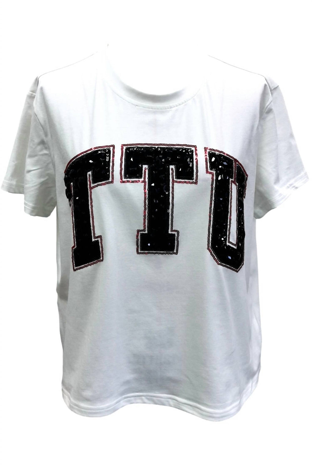 Queen Of Sparkles - Texas Tech Jeweled Letter Tee
