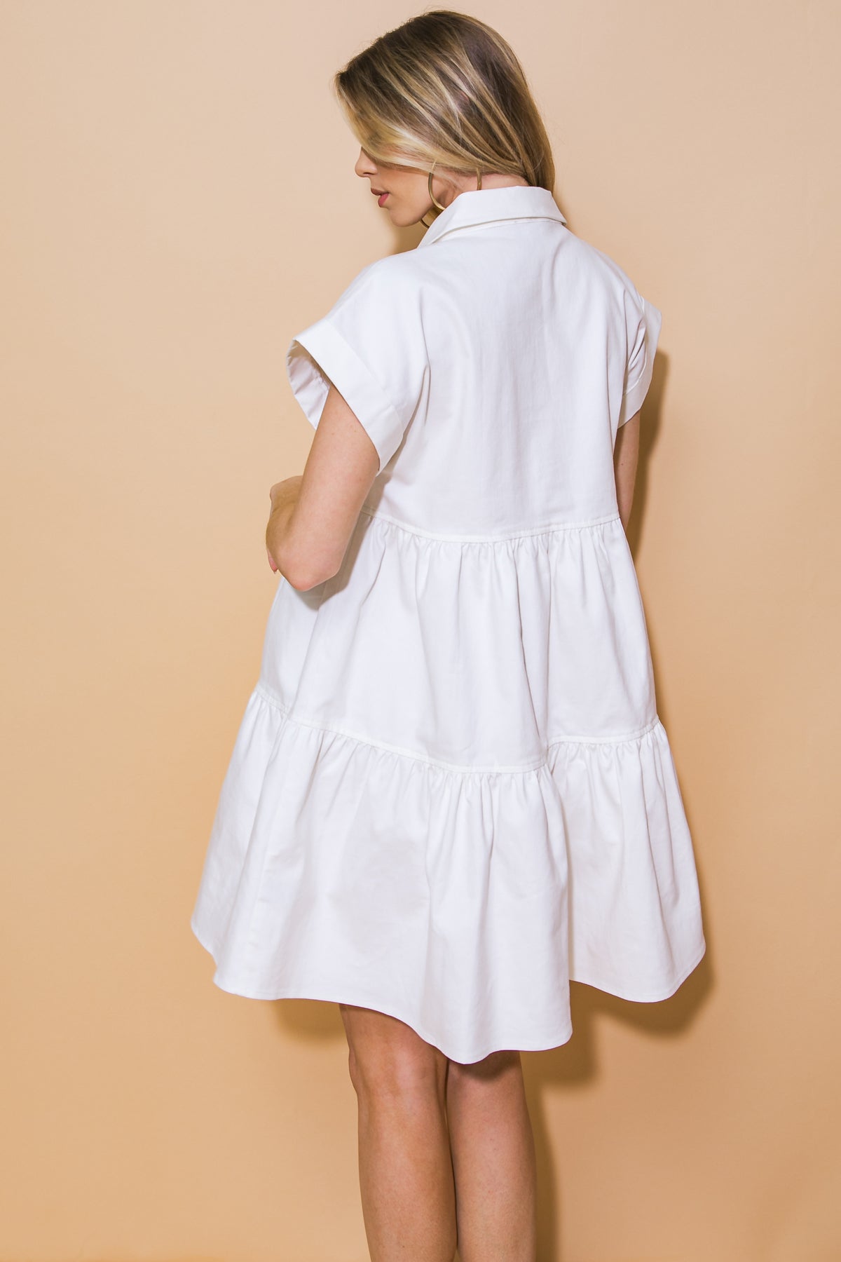 TIMELESS BEAUTY - WHITE SWING DRESS - FINAL SALE