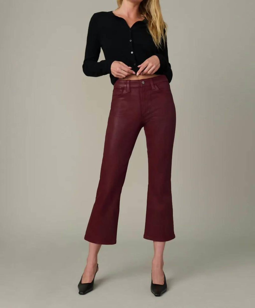 Joe'S Jeans - Callie Cropped Bootcut Coated Pants