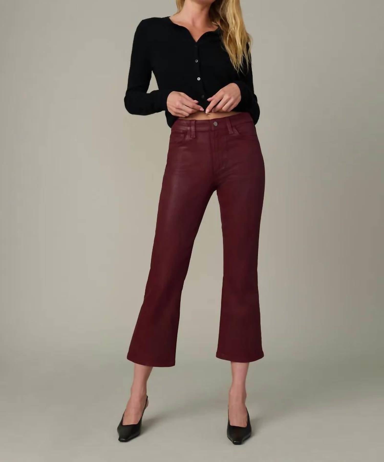 Joe'S Jeans - Callie Cropped Bootcut Coated Pants