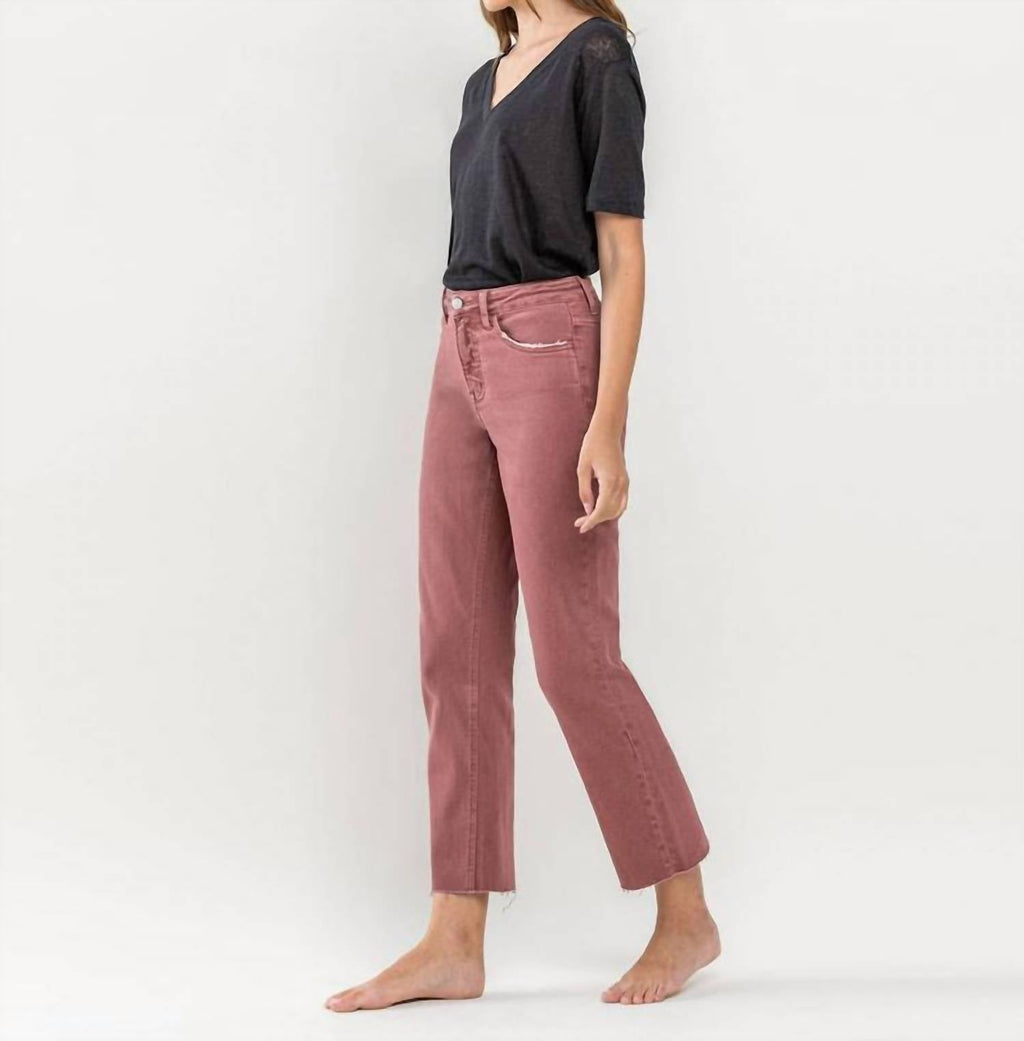 Lovervet - Tummy Control High Rise Crop Straight Jeans
