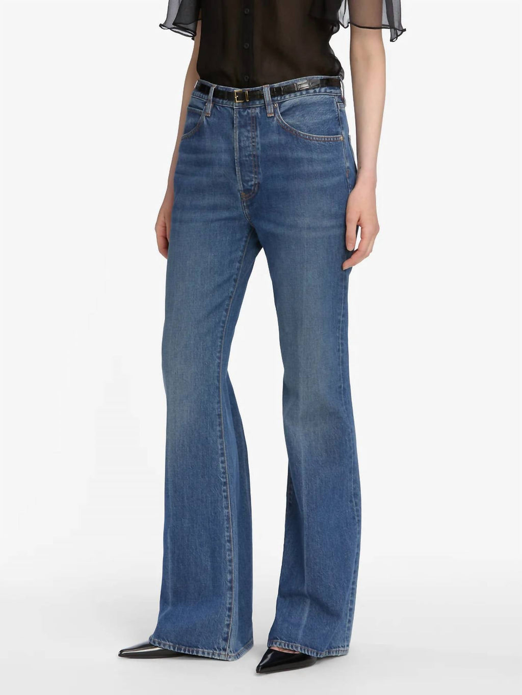 Frame - Lax High-waist Flare Jeans