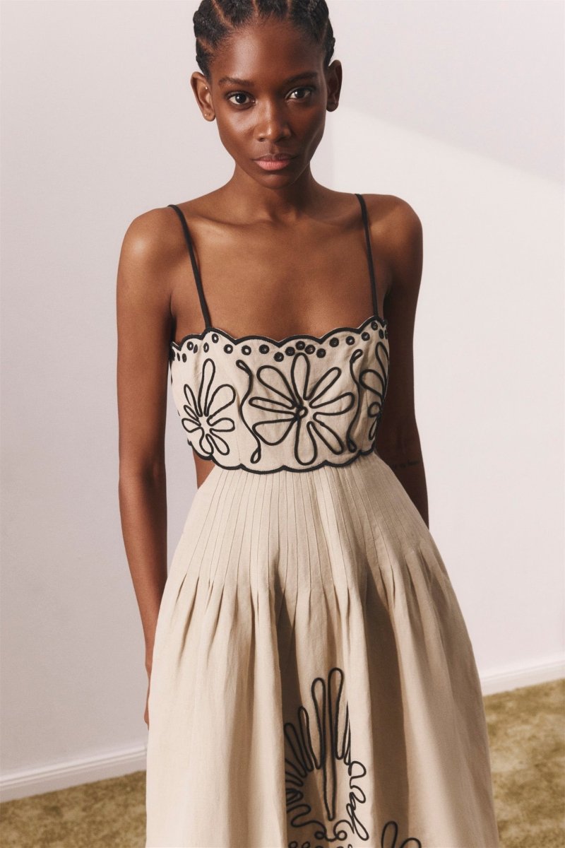 SUMMER PRINT STRAP MIDI DRESS
