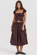 Rich Drown Gathered Midi Skirt Set