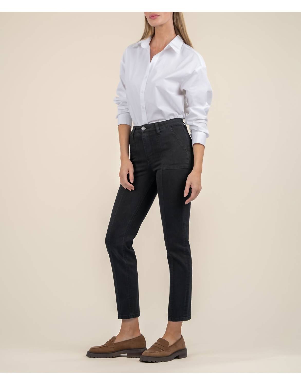 Kut From The Kloth - Reese High Rise Ankle Straight Leg Pork Chop Pocket Pants