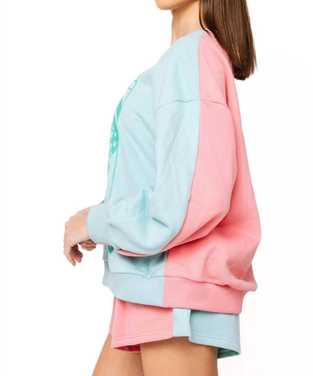 Queen Of Sparkles - Colorblock Logo Card Sweatshirt