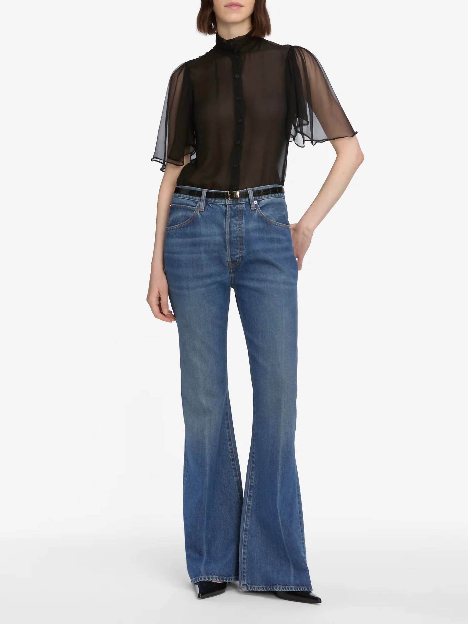 Frame - Lax High-waist Flare Jeans