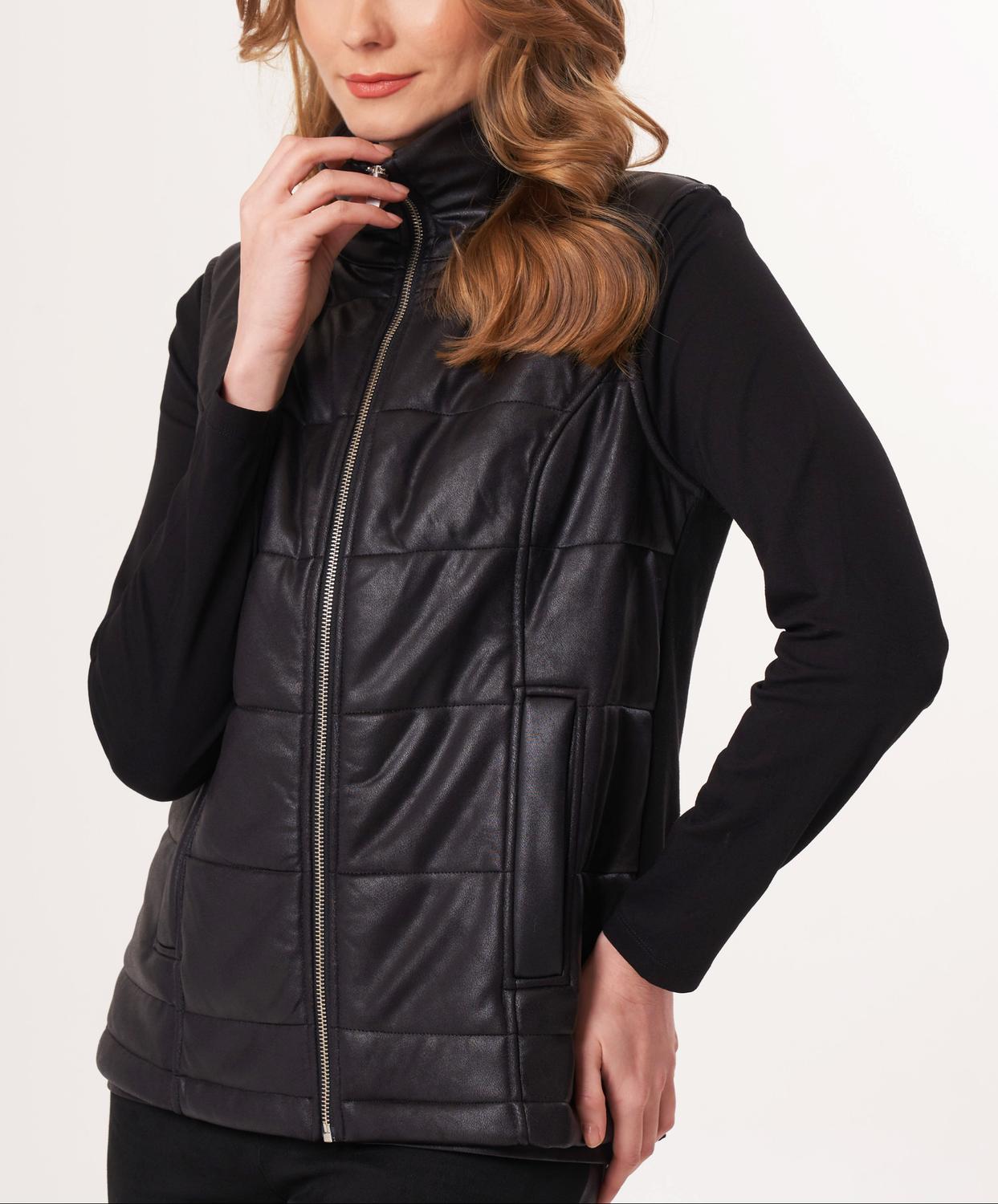 Angel Apparel - Vegan Leather & Faux Suede Quilted Vest