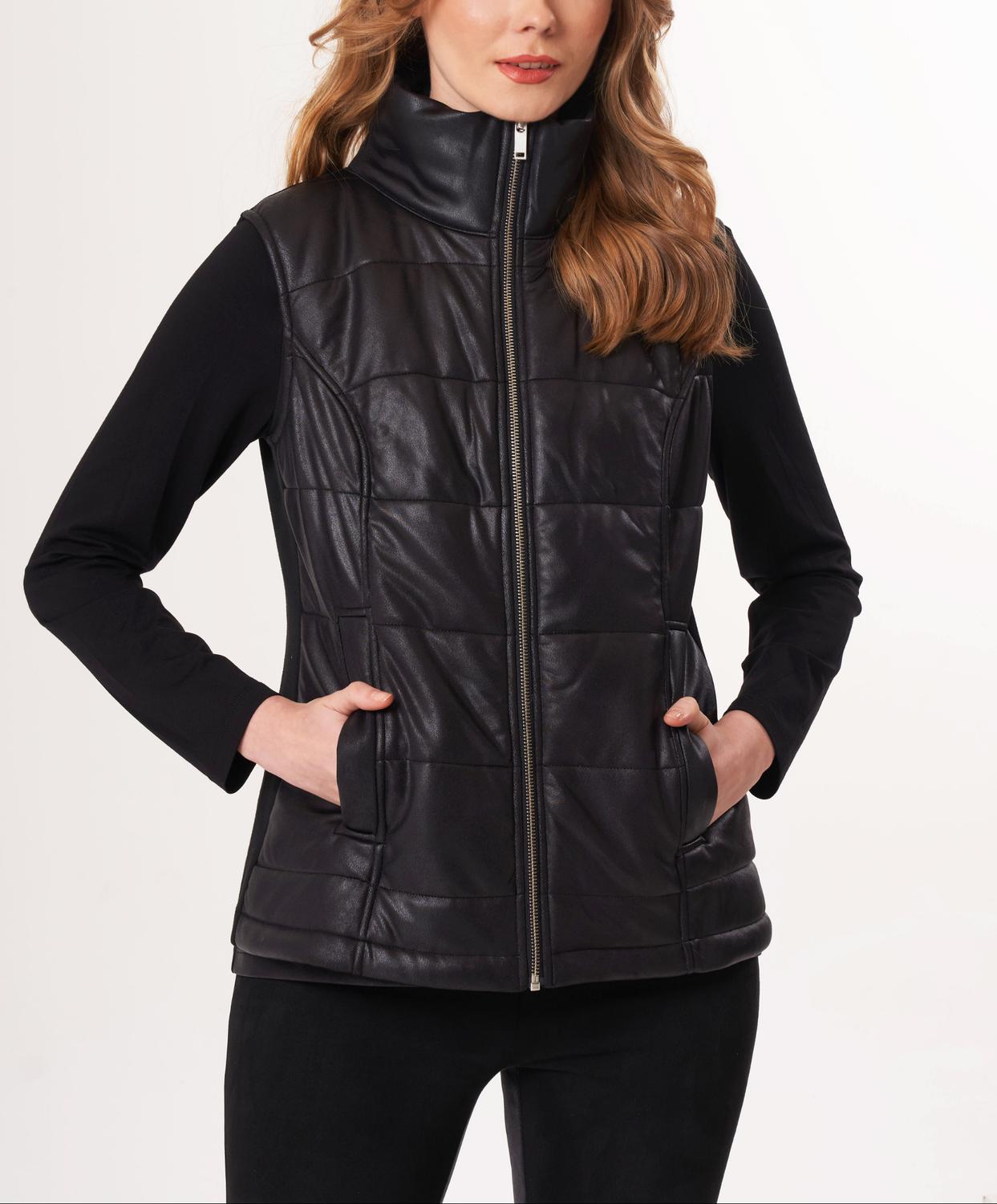 Angel Apparel - Vegan Leather & Faux Suede Quilted Vest