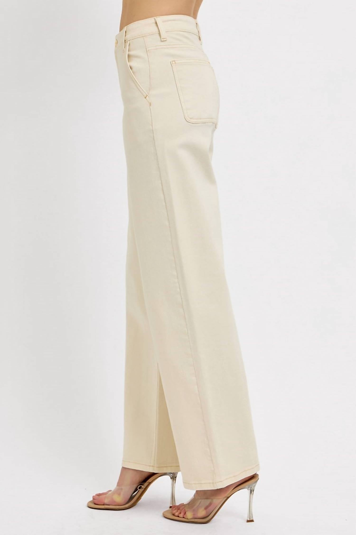 Risen - Tummy Control Mid Rise Baggy Ankle Jean