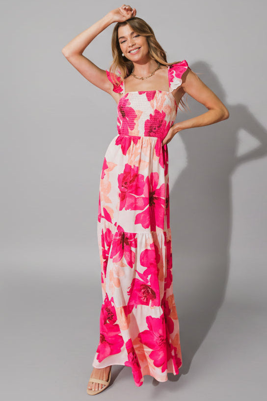 FEEL LIKE MOVING - FLORAL MAXI DRESS