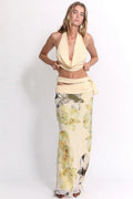 Butter Yellow  Piece Maxi Skirt Set