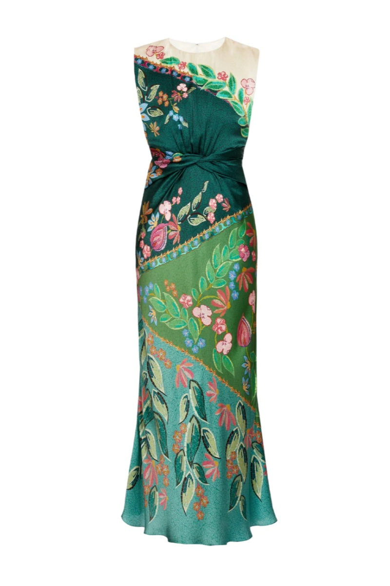 Floral  Leeveless Maxi Dress