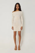Long Sleeve Ruched Mini Dress
