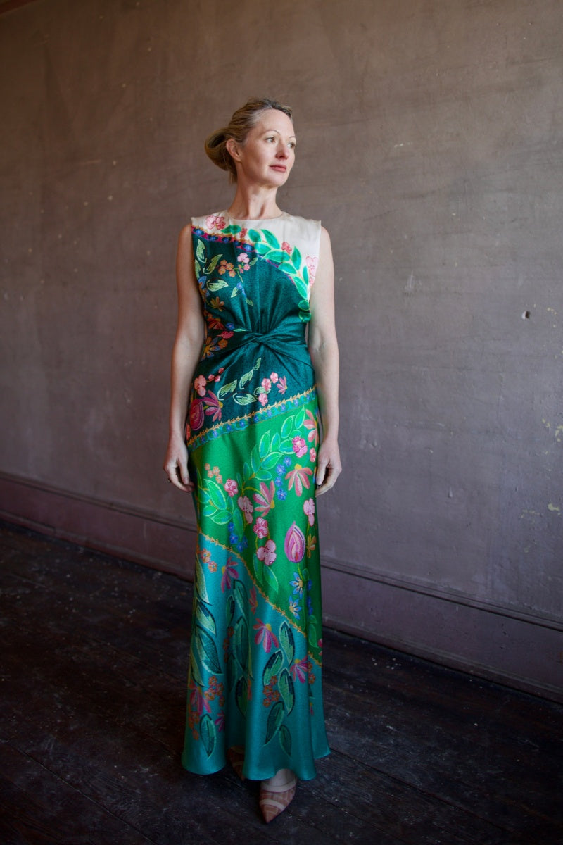 Floral  Leeveless Maxi Dress