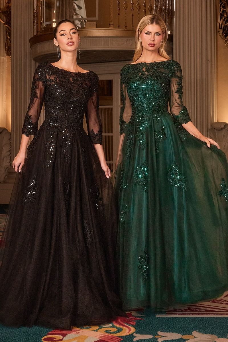 FRANCESCA GOWN - BALL GOWN WITH SLEEVES