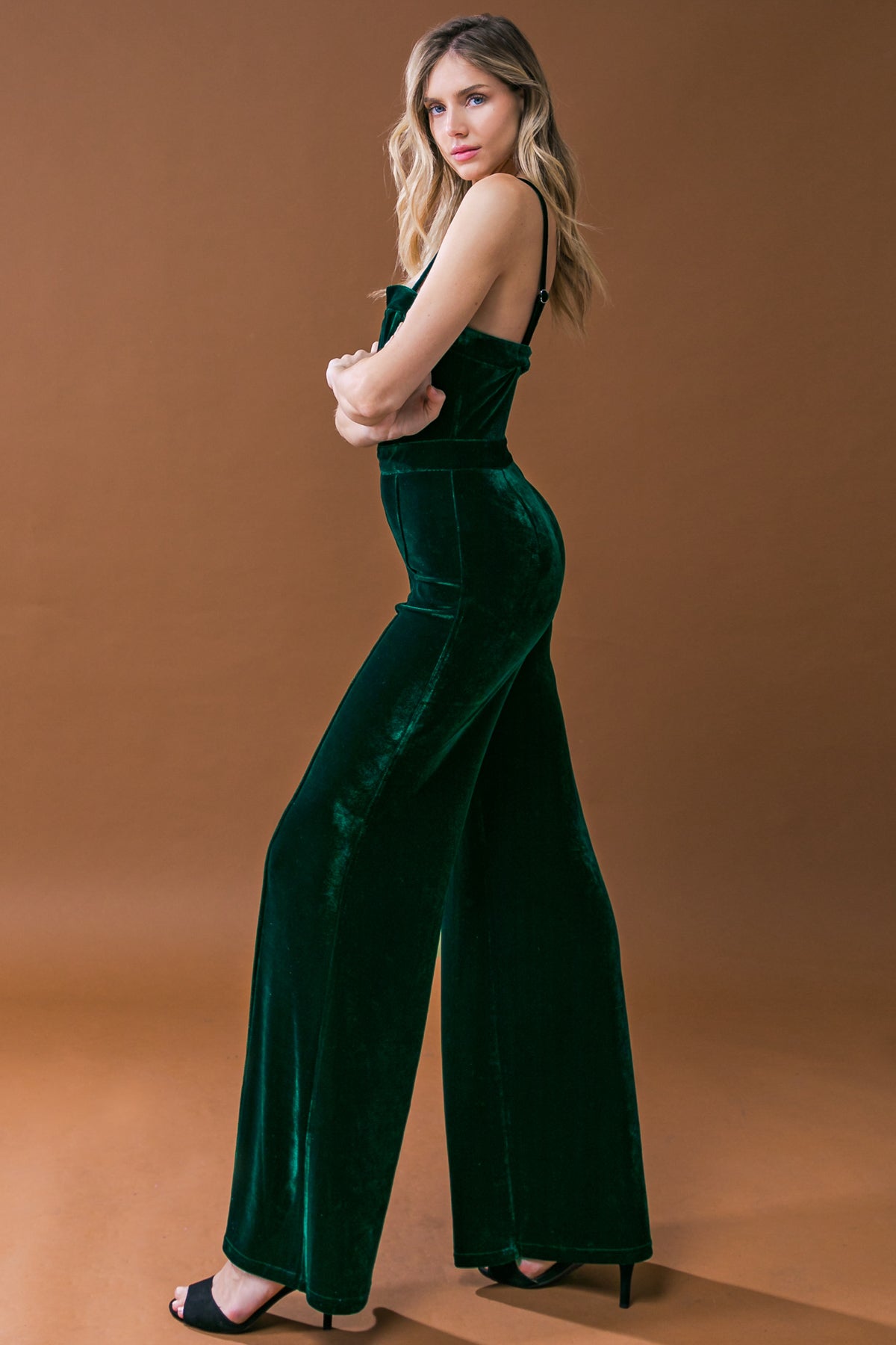 TWILIGHT HOUR VELVET JUMPSUIT