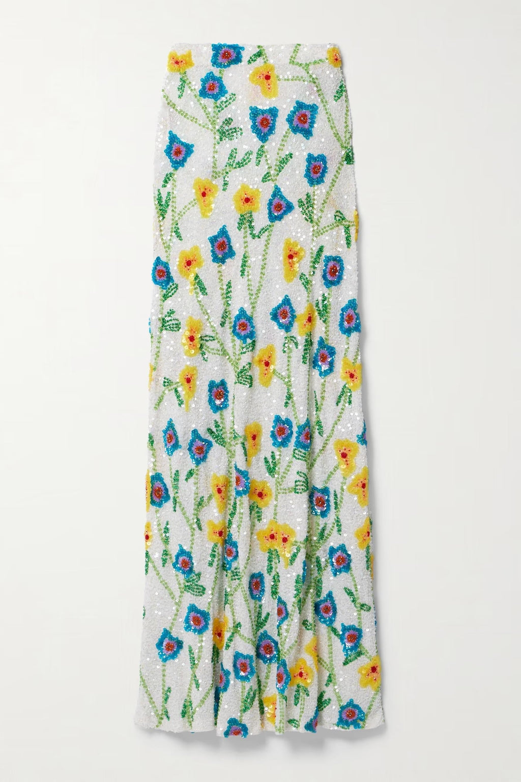 Flower Sequin Maxi Skirt